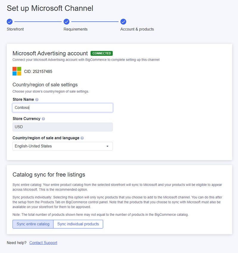 Set up of Microsoft Advertising account