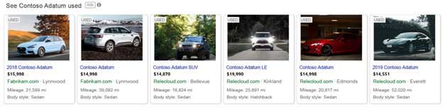 Product images displayed as search results.